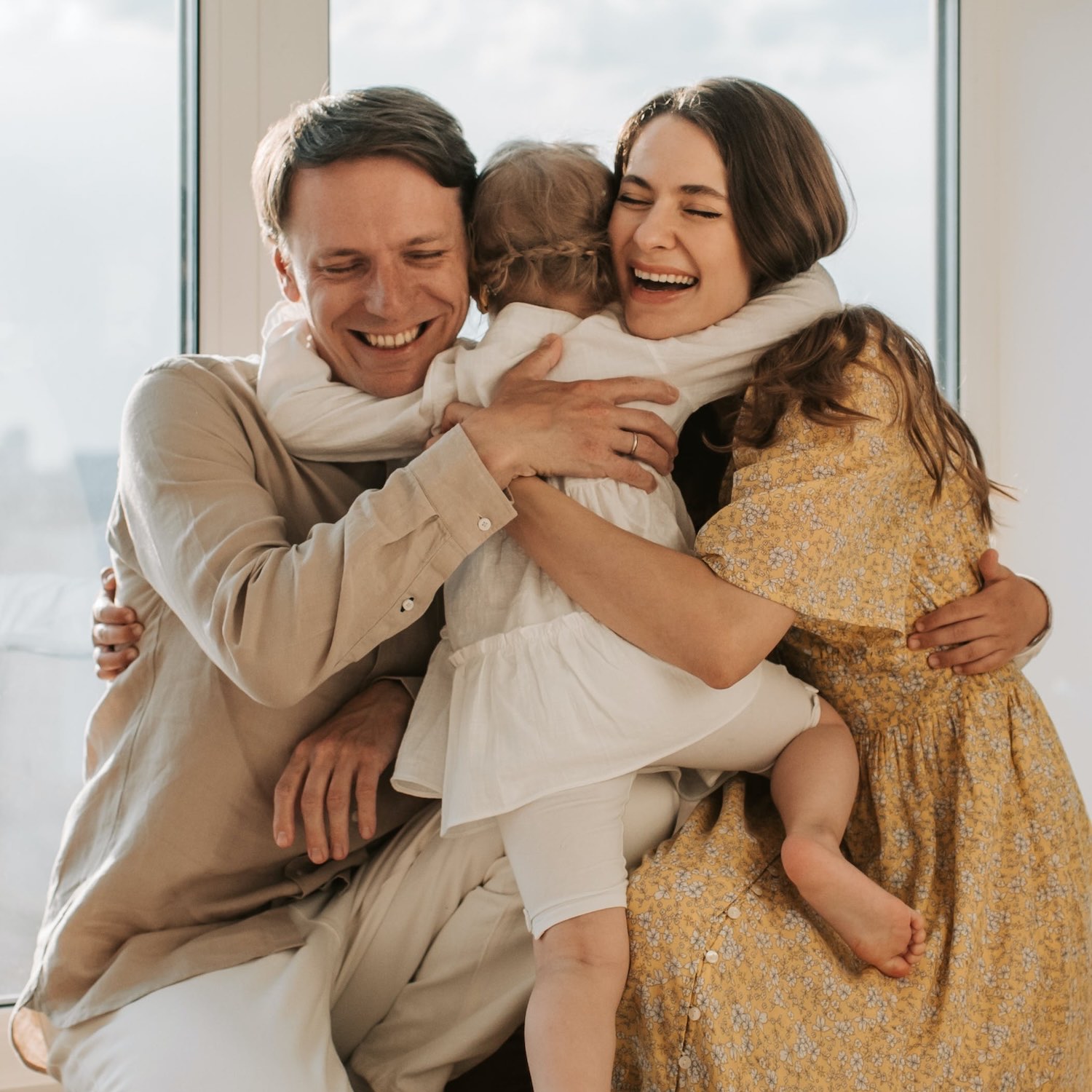A family — from PatientFi's campaign photography